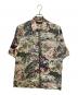 DIESEL（ディーゼル）の古着「オリエンタルプリントジップシャツ」｜グリーン