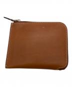 OHBA/大峽製鞄オオバ/オオバセイホウ）の古着「Lジップ札入れ」｜ブラウン