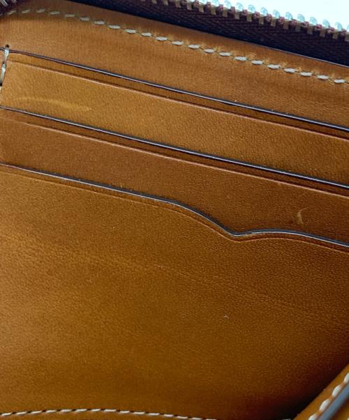 OHBA/大峽製鞄（オオバ/オオバセイホウ）OHBA/大峽製鞄 (オオバ/オオバセイホウ) Lジップ札入れ ブラウンの古着・服飾アイテム