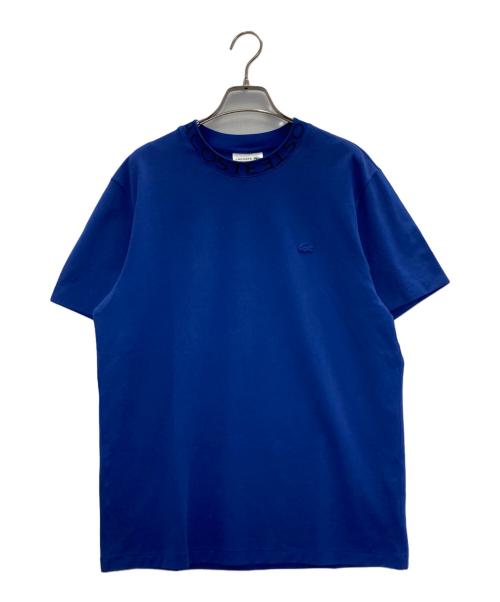 LACOSTE（ラコステ）LACOSTE (ラコステ) ネックロゴTee ブルー サイズ:US Mの古着・服飾アイテム