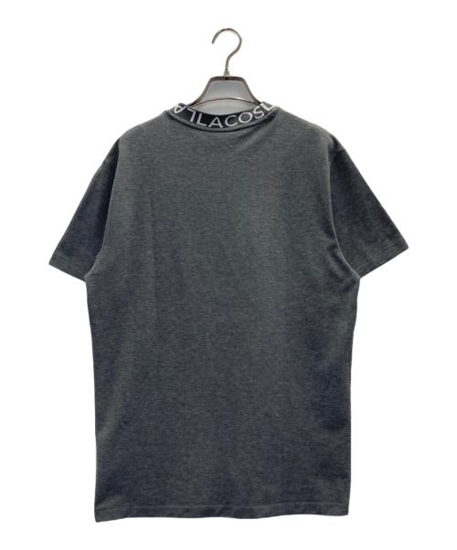 LACOSTE（ラコステ）LACOSTE (ラコステ) ネックロゴTee グレー サイズ:US Mの古着・服飾アイテム