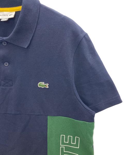 LACOSTE（ラコステ）LACOSTE (ラコステ) 切替ポロシャツ ネイビー サイズ:Mの古着・服飾アイテム