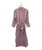 23区×LIBECOニジュウサンク×リベコ）の古着「リネンシャツワンピース」｜ピンク