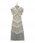 Lily Brownリリーブラウン）の古着「ストレッチレースワンピース」｜ホワイト