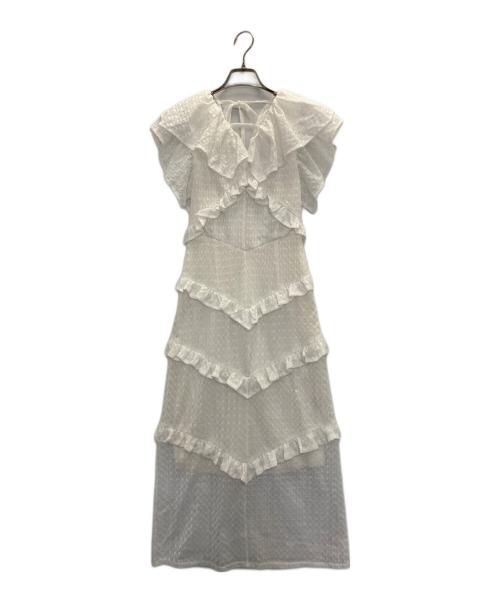Lily Brown（リリーブラウン）Lily Brown (リリーブラウン) ストレッチレースワンピース ホワイト サイズ:1の古着・服飾アイテム