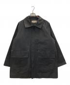 MARGARET HOWELLマーガレットハウエル）の古着「SUPER HIGHDENSE POPLIN COAT」｜ブラック