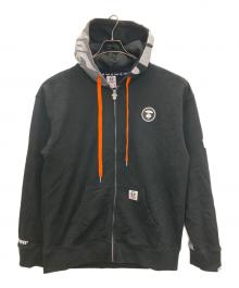 A BATHING APE（ア ベイシング エイプ）の古着「AAPE CAMO ZIP HOODIE」｜ブラック