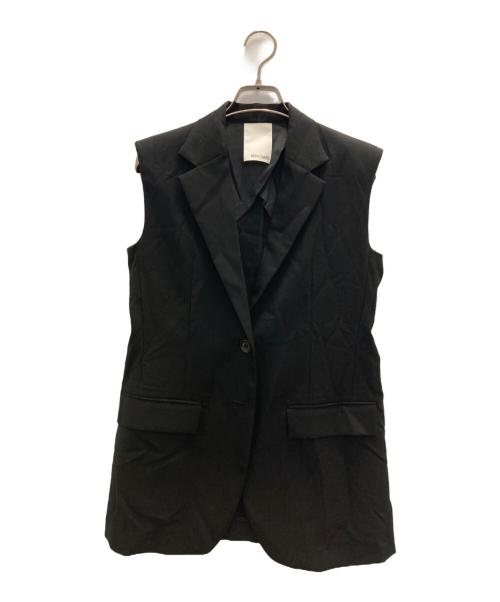 Whim Gazette（ウィムガゼット）Whim Gazette (ウィムガゼット) ウールトロピカルジレ ブラック サイズ:Fの古着・服飾アイテム