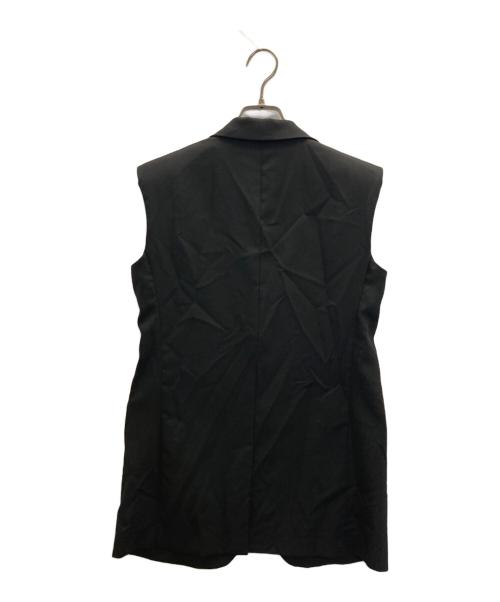 Whim Gazette（ウィムガゼット）Whim Gazette (ウィムガゼット) ウールトロピカルジレ ブラック サイズ:Fの古着・服飾アイテム