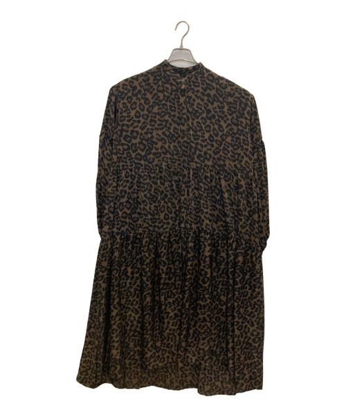 Whim Gazette（ウィムガゼット）Whim Gazette (ウィムガゼット) ギャザーワンピース ブラウン サイズ:Fの古着・服飾アイテム