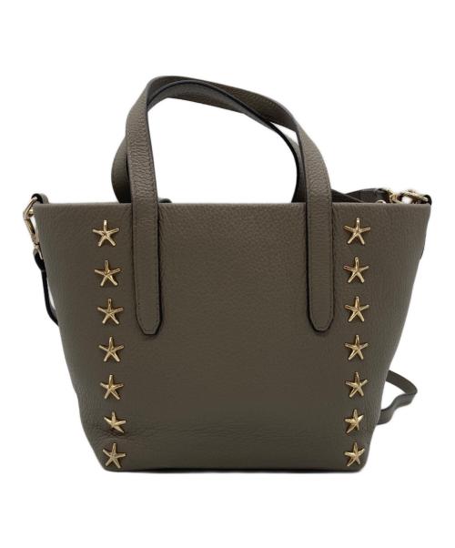 JIMMY CHOO（ジミーチュウ）JIMMY CHOO (ジミーチュウ) スタースタッズ2WAYショルダーバッグ グレージュの古着・服飾アイテム