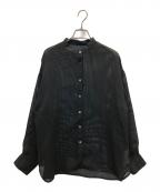 feeriqueフィーリック）の古着「TA/P カラミメッシュシャツ」｜ブラック