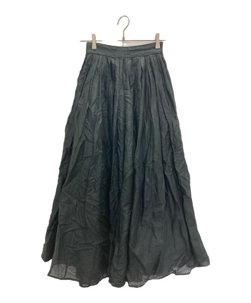 MARILYN MOON（マリリンムーン）MARILYN MOON (マリリンムーン) TUCK TECHNIGUE SHEER SKIRT(タックテクニックシアースカート) ブラック サイズ:Sの古着・服飾アイテム