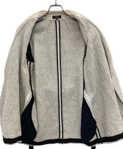 theory（セオリー）theory (セオリー) ツイードコート アイボリー サイズ:Sの古着・服飾アイテム