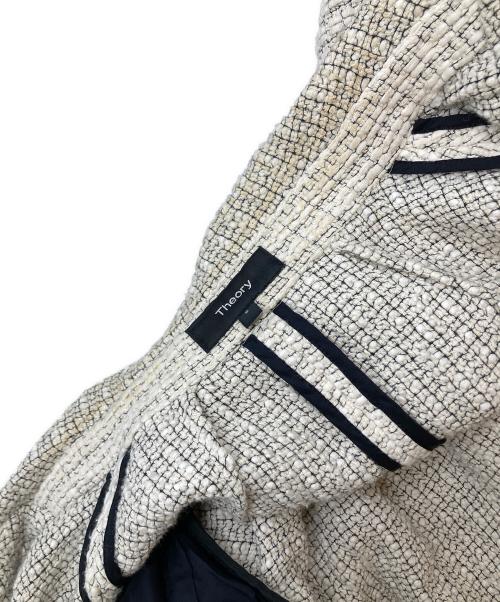 theory（セオリー）theory (セオリー) ツイードコート アイボリー サイズ:Sの古着・服飾アイテム