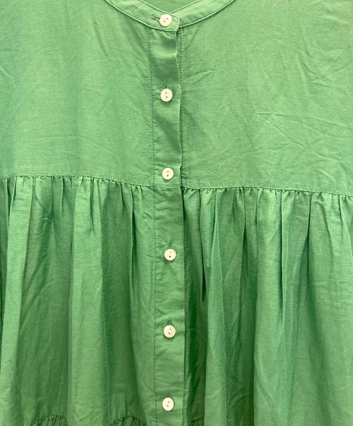 FRAY ID（フレイ アイディー）FRAY ID (フレイ アイディー) ワッシャーティアードワンピース グリーン サイズ:Sの古着・服飾アイテム