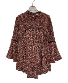 Snidel（スナイデル）の古着「スモッキングプリントチュニック」｜ブラック