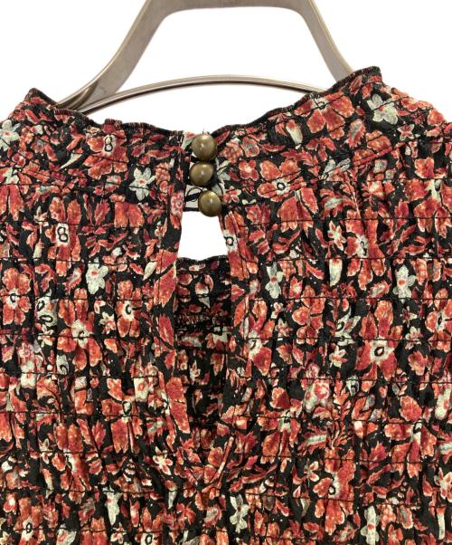 Snidel（スナイデル）Snidel (スナイデル) スモッキングプリントチュニック ブラック サイズ:FREEの古着・服飾アイテム