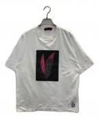 CABANキャバン）の古着「レッドリーフ半袖カットソー」｜ホワイト