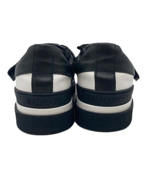 BALMAIN（バルマン）BALMAIN (バルマン) Tricolor Low-top Leather Sneakers In White ホワイト×ブラック サイズ:42の古着・服飾アイテム