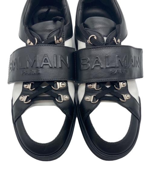 BALMAIN（バルマン）BALMAIN (バルマン) Tricolor Low-top Leather Sneakers In White ホワイト×ブラック サイズ:42の古着・服飾アイテム