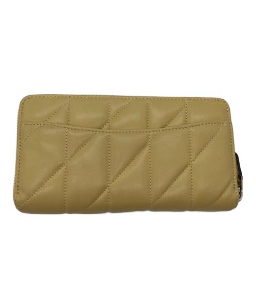 COACH（コーチ）COACH (コーチ) アコーディオン ジップ ウォレット・ピロー キルティング イエローの古着・服飾アイテム