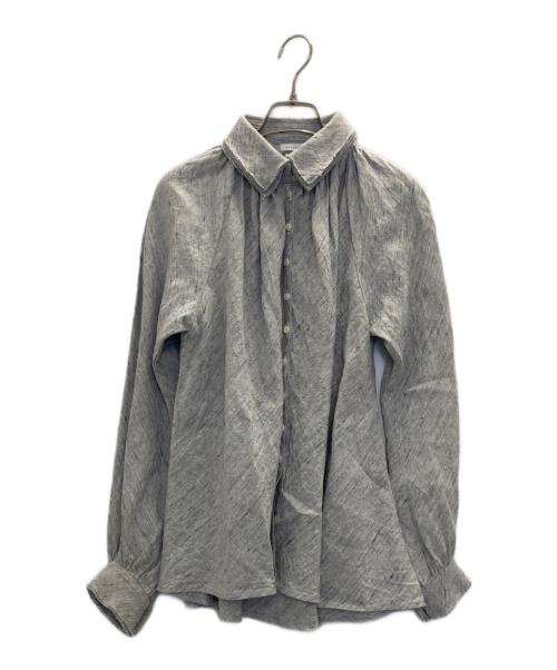 yunahica（ユナヒカ）yunahica (ユナヒカ) リネンダブルカラーシャツ グレー サイズ:1の古着・服飾アイテム