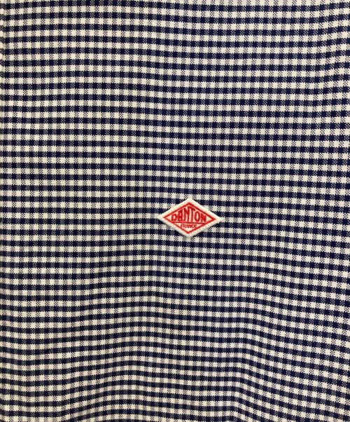 DANTON（ダントン）DANTON (ダントン) ROUND COLLAR P.O SHIRT LONGSLEEVE ホワイト×ブラック サイズ:40の古着・服飾アイテム