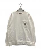 CarHarttカーハート）の古着「POCKET SWEAT（ポケットスウェット）」｜ホワイト