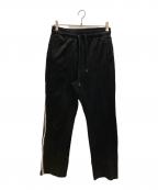 YOKEヨーク）の古着「KNIT LINE TAPE TRACK PANTS」｜ブラック