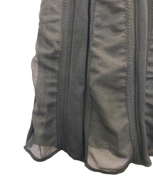 CELFORD（セルフォード）CELFORD (セルフォード) シアーミックスニットワンピース ホワイト×ブラック サイズ:36の古着・服飾アイテム