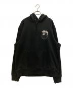 stussyステューシー）の古着「8ボールパーカー」｜ブラック