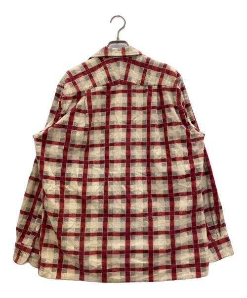 MOJITO（モヒート）MOJITO (モヒート) cotton open collar nel shirts レッド サイズ:Ⅿの古着・服飾アイテム