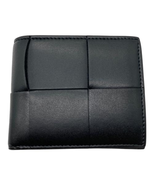BOTTEGA VENETA（ボッテガベネタ）BOTTEGA VENETA (ボッテガベネタ) カセット コインパース付き二つ折りウォレット ブラックの古着・服飾アイテム
