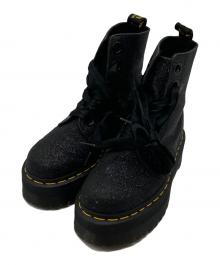 Dr.Martens（ドクターマーチン）の古着「グリッター厚底6ホールブーツ」｜ブラック