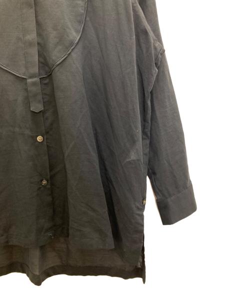 UNTITLED（アンタイトル）UNTITLED (アンタイトル) コットンリネンブザムシャツ インクブラック サイズ:Ⅿの古着・服飾アイテム