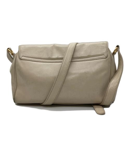 CELINE（セリーヌ）CELINE (セリーヌ) オールドレザーサークルバックルショルダーバッグ アイボリーの古着・服飾アイテム