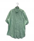 BROOKS BROTHERSブルックスブラザーズ）の古着「LINEN S/S B.D.」｜グリーン
