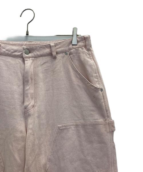 Casper John AIVER（キャスパージョンアイバー）CASPER JOHN AIVER (キャスパージョンアイバー) ダブルニーデニムパンツ ピンク サイズ:Mの古着・服飾アイテム