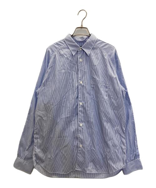 COMME des GARCONS HOMME（コムデギャルソン オム）COMME des GARCONS HOMME (コムデギャルソン オム) ギンガムチェック切替シャツ ブルー サイズ:Ⅼの古着・服飾アイテム