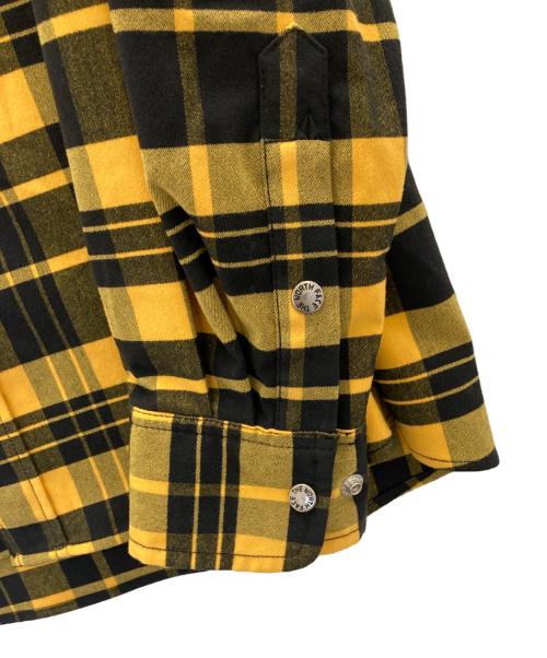 THE NORTH FACE（ザ ノース フェイス）THE NORTH FACE (ザ ノース フェイス) ロングスリーブストレッチフランネルシャツ イエロー サイズ:XLの古着・服飾アイテム