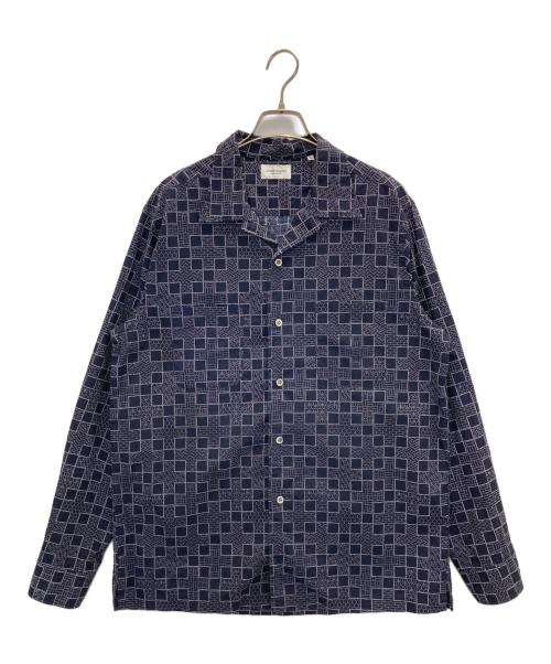 UNITED ARROWS（ユナイテッドアローズ）UNITED ARROWS (ユナイテッドアローズ) 小紋柄O/Cシャツ ネイビー サイズ:XLの古着・服飾アイテム