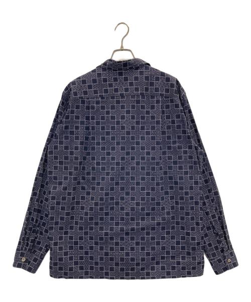 UNITED ARROWS（ユナイテッドアローズ）UNITED ARROWS (ユナイテッドアローズ) 小紋柄O/Cシャツ ネイビー サイズ:XLの古着・服飾アイテム
