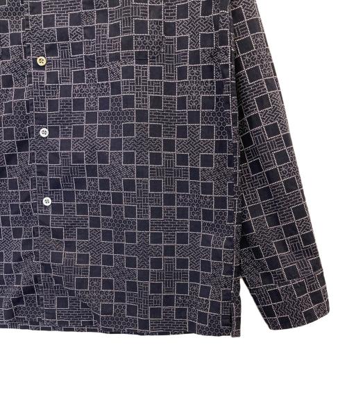 UNITED ARROWS（ユナイテッドアローズ）UNITED ARROWS (ユナイテッドアローズ) 小紋柄O/Cシャツ ネイビー サイズ:XLの古着・服飾アイテム