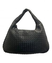 BOTTEGA VENETA（ボッテガベネタ）の古着「イントレチャートハンドバッグ」｜ブラック