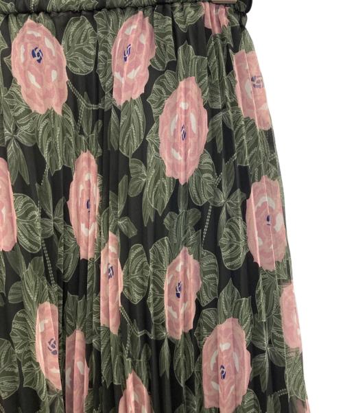 M'S GRACY（エムズグレイシー）M'S GRACY (エムズグレイシー) プリーツローズスカート ブラック サイズ:38の古着・服飾アイテム