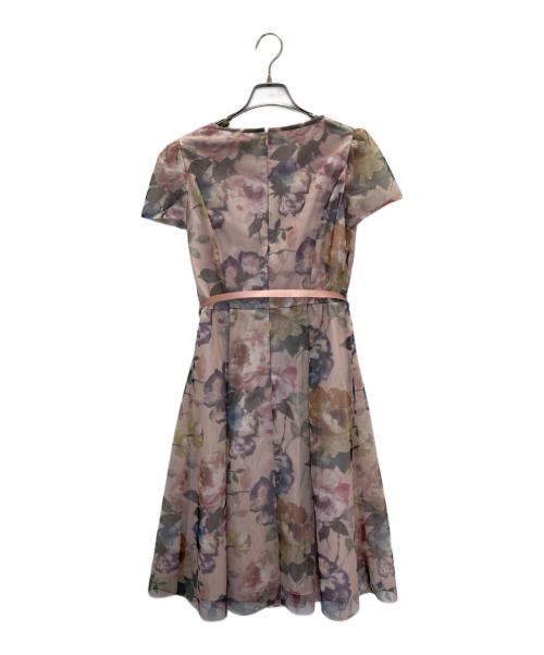 M'S GRACY（エムズグレイシー）M'S GRACY (エムズグレイシー) チュールプリントドレス ピンク サイズ:Sの古着・服飾アイテム