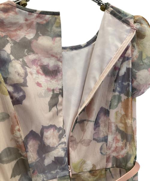 M'S GRACY（エムズグレイシー）M'S GRACY (エムズグレイシー) チュールプリントドレス ピンク サイズ:Sの古着・服飾アイテム