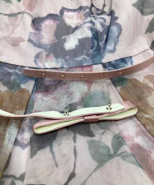 M'S GRACY（エムズグレイシー）M'S GRACY (エムズグレイシー) チュールプリントドレス ピンク サイズ:Sの古着・服飾アイテム