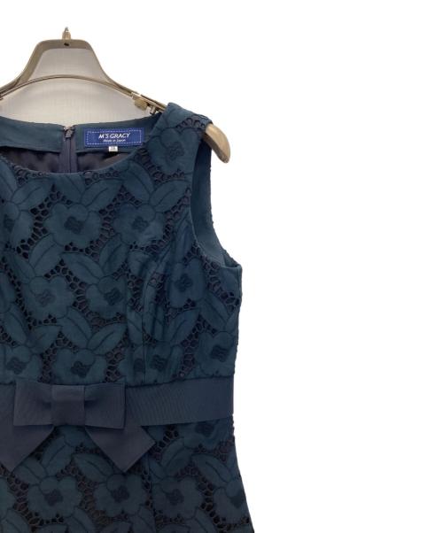 M'S GRACY（エムズグレイシー）M'S GRACY (エムズグレイシー) レースＮ/Ｓワンピース ネイビー サイズ:38の古着・服飾アイテム